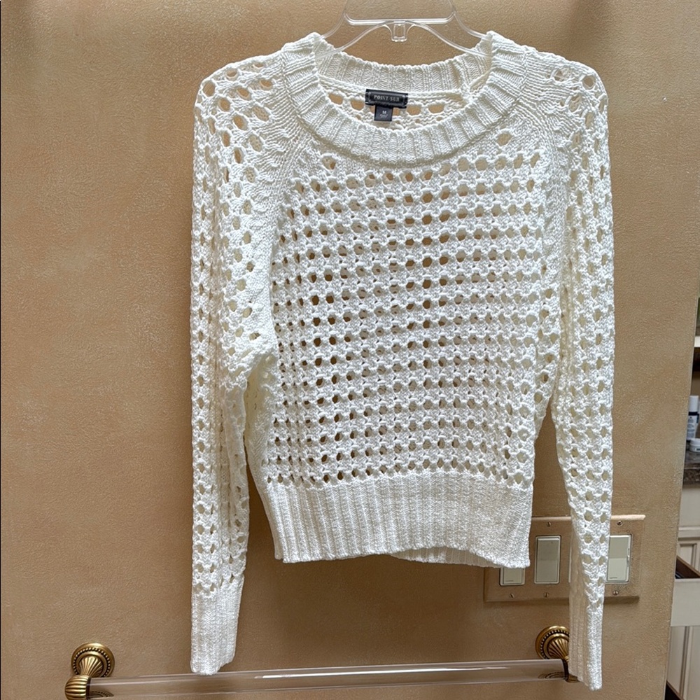 Women's White Knit Sweater